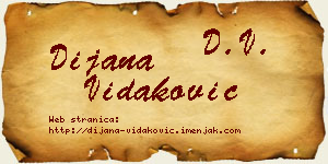 Dijana Vidaković vizit kartica